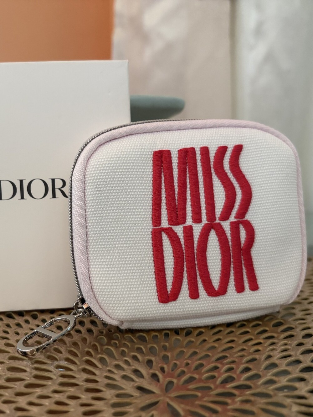 Miss Dior White and Red Air pod Case